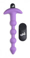 XR Brands Bang! Vibrating Silicone Anal Beads and Remote Control Purple at $34.99