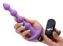 XR Brands Bang! Vibrating Silicone Anal Beads and Remote Control Purple at $34.99