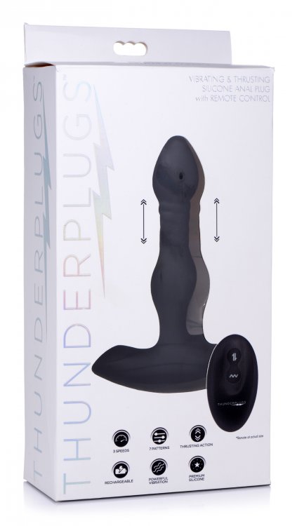 XR Brands Thunder Plugs Vibrating and Thrusting Anal Plug at $105