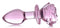 XR Brands Booty Sparks Pink Rose Glass Medium Anal Plug at $18.99