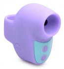 Inmi Shegasm Mini 12X Clit Stimulator in purple with ergonomic design and buttons for adjustable suction speeds and patterns.