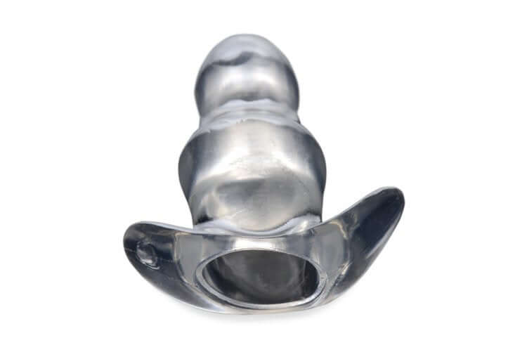 Hollow Anal Plug Clear View Small showcasing its unique hollow design for thrilling anal play.