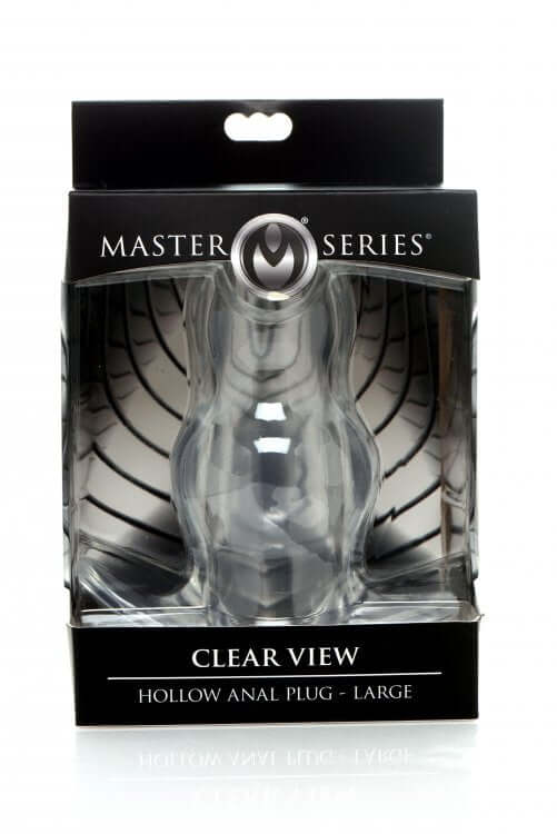 XR Brands Master Series Clear View Hollow Anal Plug Large at $19.99