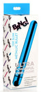 XR Brands Bang 10X Slim Metallic Bullet Vibrator Blue at $19.99