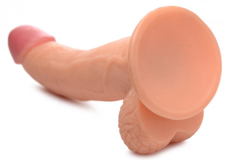 XR Brands Pop 7.5 inches Dildo with Balls Light Skin Tone at $15.99