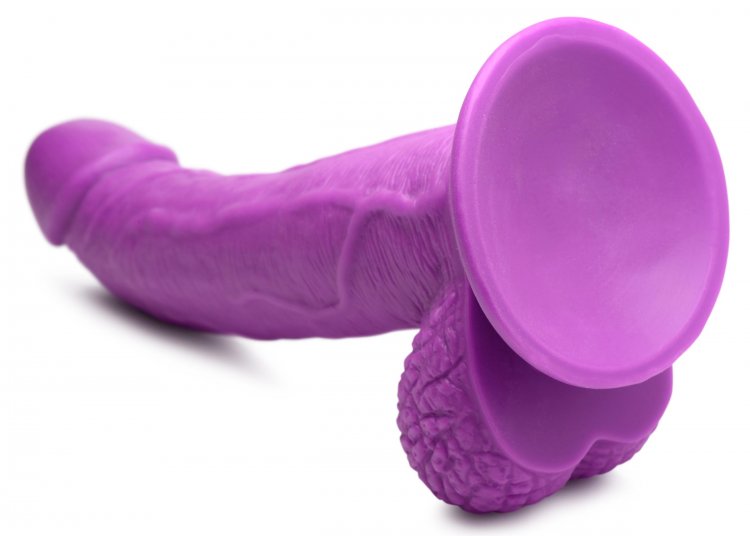 XR Brands Pop 7.5 inches Dildo with Balls Purple at $15.99