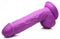 Pop Peckers 8.25-Inch purple dildo with suction cup and veiny shaft for hands-free and strap-on play.