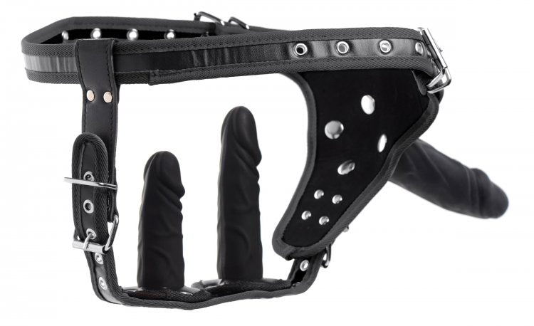 XR Brands Strict Double Penetration Strap On Harness at $79.99