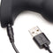 Black anal plug with USB charging cable for convenient power-up.
