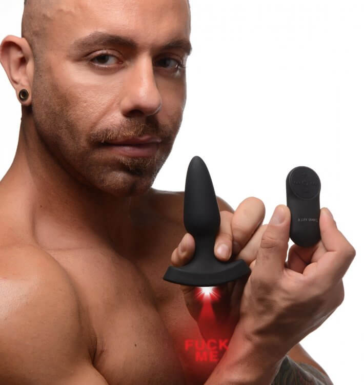 XR Brands Booty Sparks Laser Fuck Me Small Anal Plug with Remote Control at $59.99