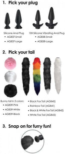 XR Brands Tailz Snap On Silicone Anal Plug and 3 Interchangeable Tails at $39.99