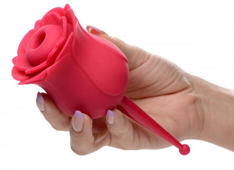 XR Brands Bloomgasm The Rose Buzz Dual Ended Air-Stim Rose at $54.99