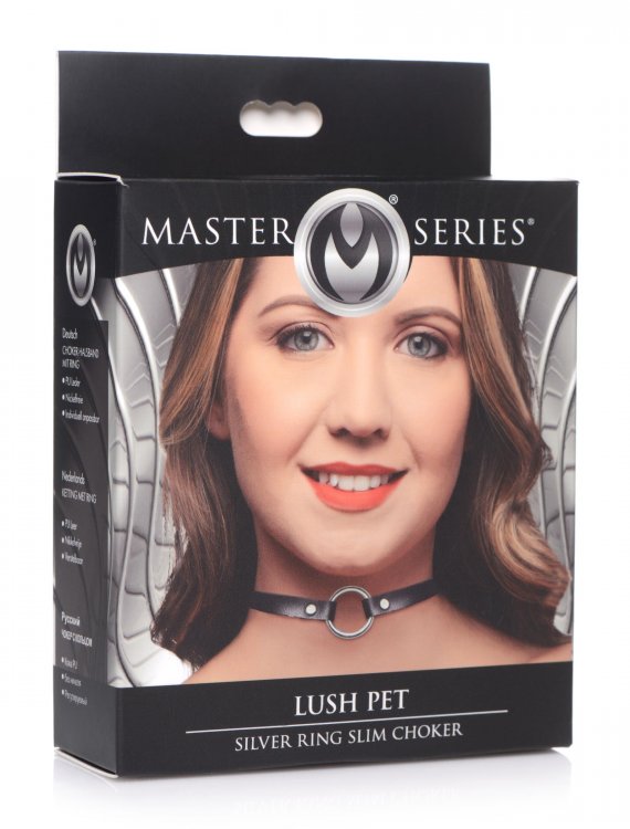 XR Brands Master Series Lush Pet Silver Ring Slim Choker at $10.99