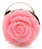 Booty Sparks Pink Rose Gold large anal plug with delicate pink flower topper for elegant backdoor adornment.