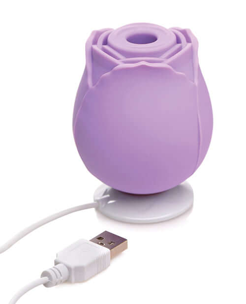 XR Brands Inmi Bloomgasm Wild Rose 10X Purple Suction Clit Stimulator at $44.99