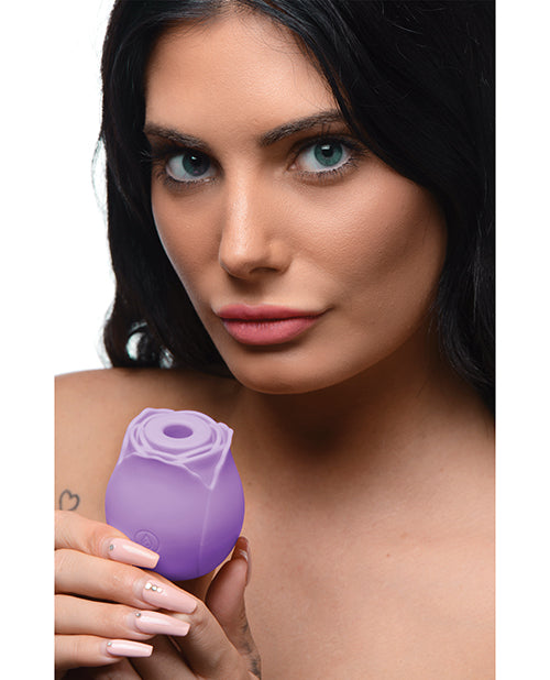 XR Brands Inmi Bloomgasm Wild Rose 10X Purple Suction Clit Stimulator at $44.99