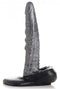 Creature Cocks The Gargoyle Rock Hard Dildo with ridged shaft and smooth head, black balls, and suction cup base for hands-free play