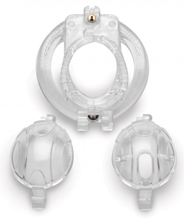 MASTER SERIES CUSTOME LOCKDOWN CHASTITY CAGE CLEAR-2