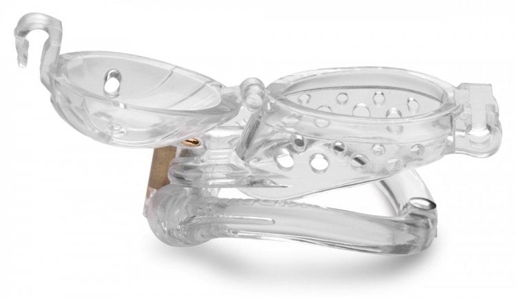 MASTER SERIES CUSTOME LOCKDOWN CHASTITY CAGE CLEAR-3