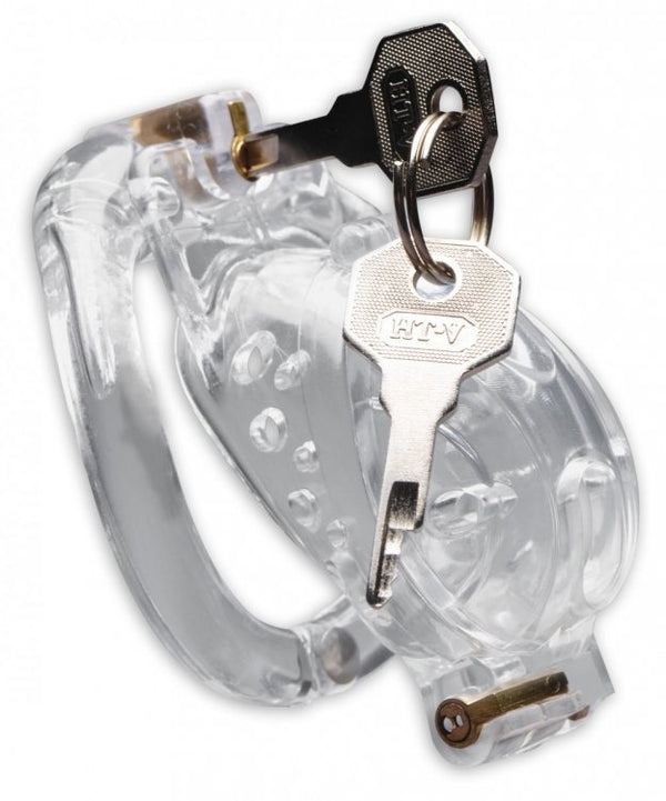 MASTER SERIES CUSTOME LOCKDOWN CHASTITY CAGE CLEAR-0