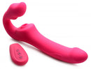 Strap U Licking and Vibrating Strapless Strap On with Remote Control