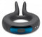 Vibrating dual motor cock ring with silicone viper design in black.
