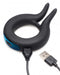 Vibrating dual motor silicone cock ring with USB charger for enhanced stimulation