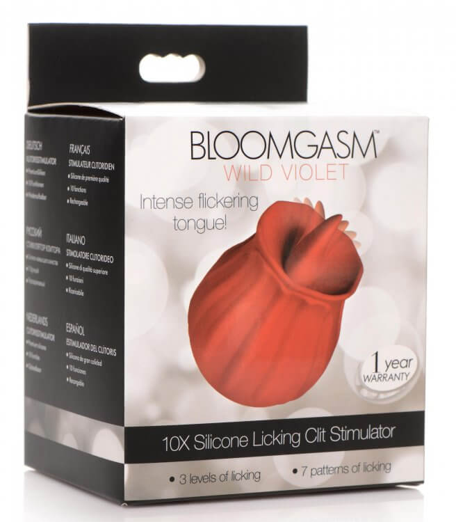 XR Brands Inmi Bloomgasm Wild Violet 10X Licking Stimulator Red at $44.99