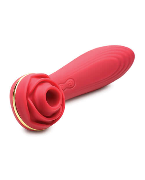 XR Brands Inmi Bloomgasm Passion Petals Suction Rose Vibrator Red at $49.99