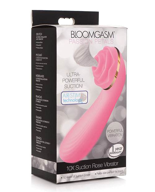 XR Brands Inmi Bloomgasm Passion Petals Suction Rose Vibrator Pink at $49.99