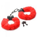 XR Brands Master Series Cuffed In Fur Furry Handcuffs Red at $10.99