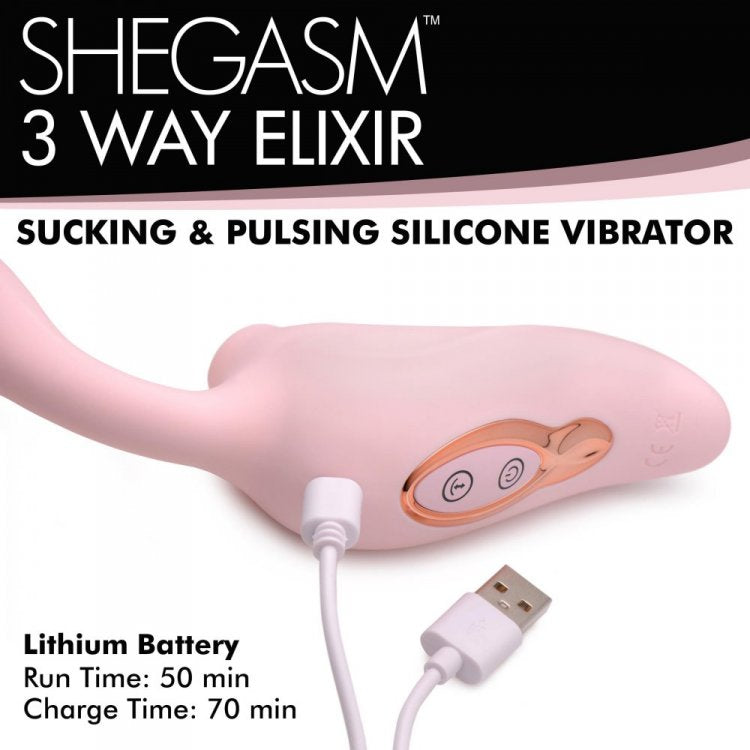 Shegasm 3 Way Elixir and Pulsing Vibrator