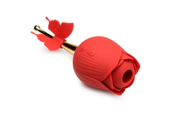 XR Brands Inmi Bloomgasm Flutter Sucking Rose with Butterfly Teaser at $44.99