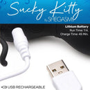 Shegasm Sucky Kitty 7X Clitoral Stimulator - Black, Waterproof, and Rechargeable