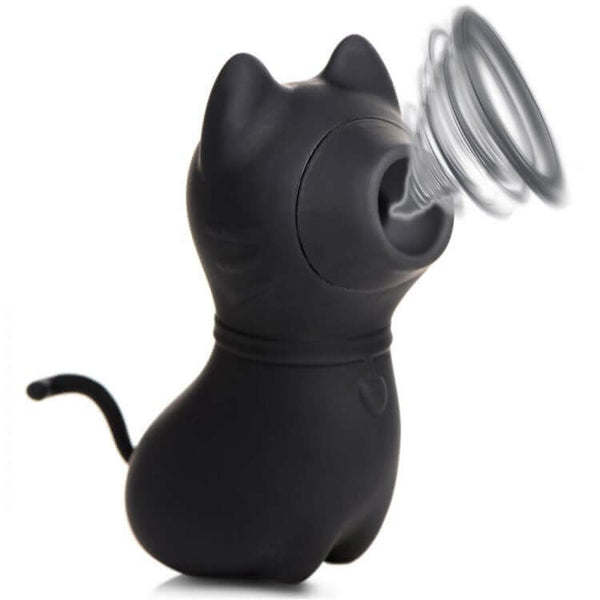 Shegasm Sucky Kitty 7X Clitoral Stimulator - Black, Waterproof, and Rechargeable