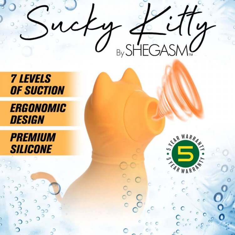 Shegasm Sucky Kitty 7X Clitoral Stimulator Orange