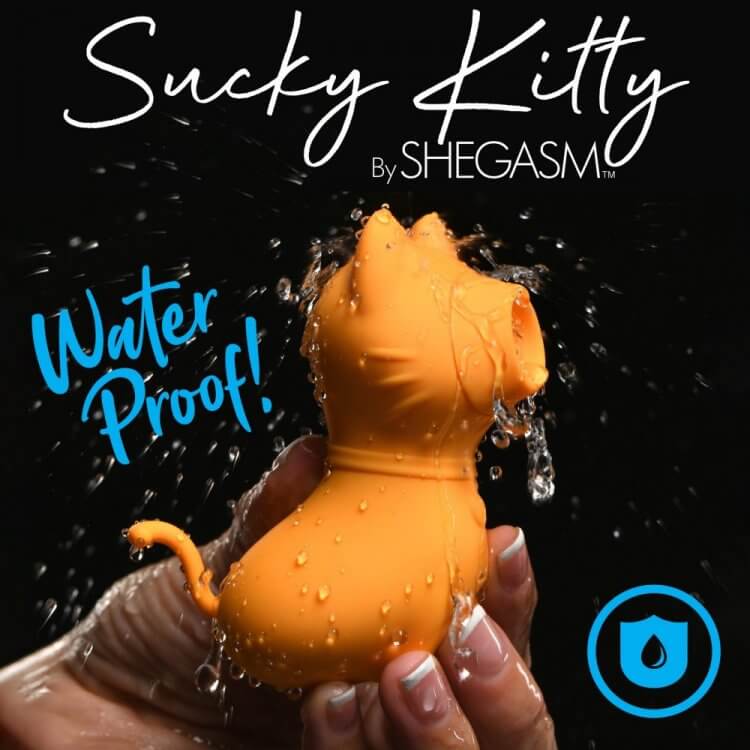 Shegasm Sucky Kitty 7X Clitoral Stimulator Orange