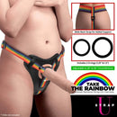 Strap U Take The Rainbow Universal Harness by XR Brands - Adjustable and Comfortable Strap-On Harness