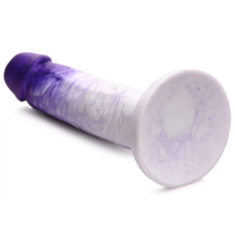 Strap U Real Swirl Realistic Dildo Purple with Veins and Large Glans by XR Brands