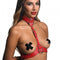 STRICT FEMALE CHEST HARNESS M/L RED-0