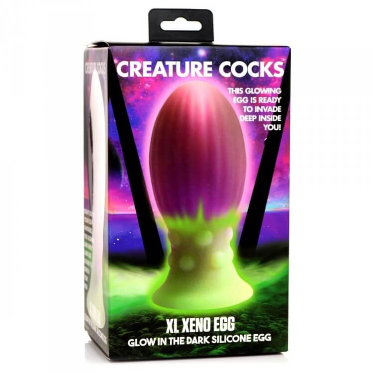 Creature Cocks Xeno Glow In The Dark Silicone Egg - Unleash Your Darkest Desires