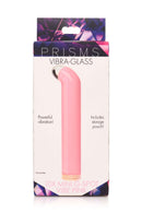 Prisms Vibra Glass 10X G-Spot Vibrator in Pink packaging from XR Brands