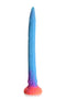 Makara Glow In The Dark Silicone Snake Dildo by Creature Cocks standing upright on a white background