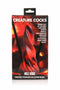Creature Cocks Hell Kiss Twisted Silicone Dildo packaging with fiery design.