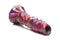 Creature Cocks Larva Silicone Ovipositor Dildo displaying vibrant iridescent colors in shades of pink, green, orange, and purple