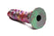 Vibrant iridescent Creature Cocks Larva Silicone Ovipositor Dildo with shades of pink, green, orange, and purple.