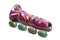 Vibrant Creature Cocks Larva Silicone Ovipositor Dildo with Eggs featuring iridescent colors of pink, green, orange, and purple.