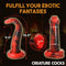 Creature Cocks King Cobra Silicone Dildo with measurements, featuring textured scales and a tapered head for pleasurable insertion.