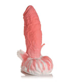 Pegasus Pecker Winged Dildo by XR Brands in pink and white silicone, featuring fantasy-inspired Pegasus design with wings.