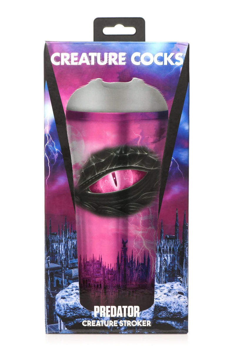 Creature Cocks Predator Creature Stroker in packaging showcasing fantasy design and textured dimples for thrilling sci-fi adventures.